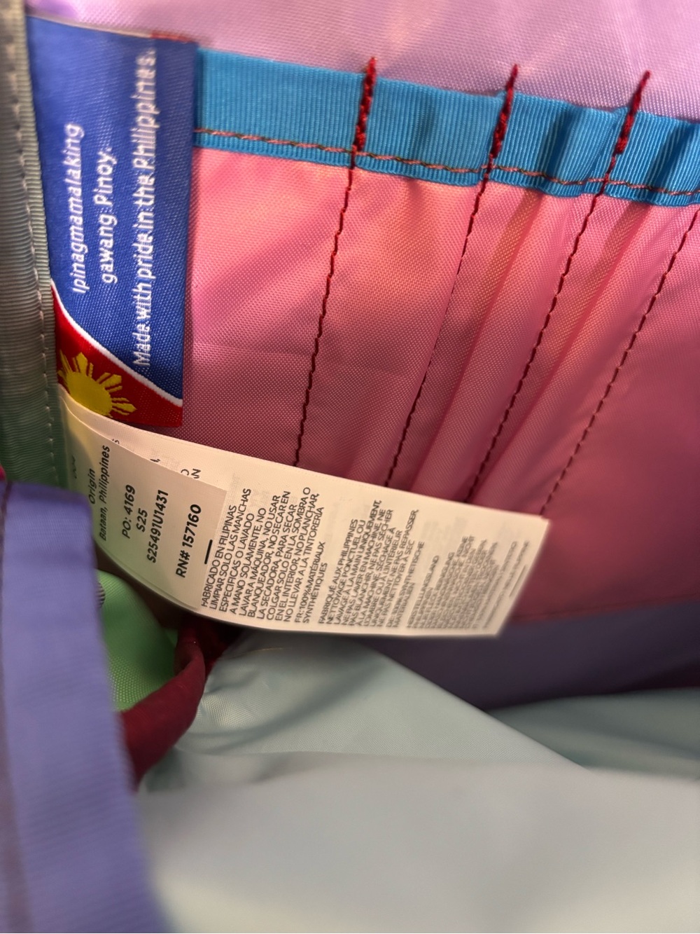 cotopaxi Colorblock Daypack - Light Blue, Olive, Teal, Pink NWOT - Picture 9 of 9